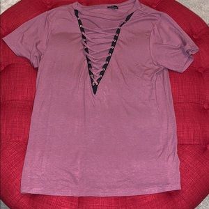 Pink cutout shirt (never worn)